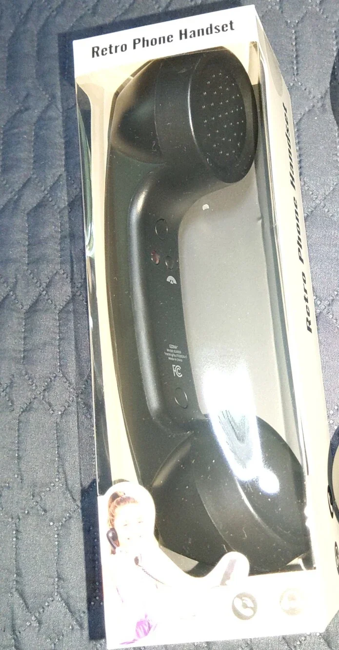 Use Cell Phone & Talk Retro Phone Handset 1 Black Wireless Cell Phone Handset